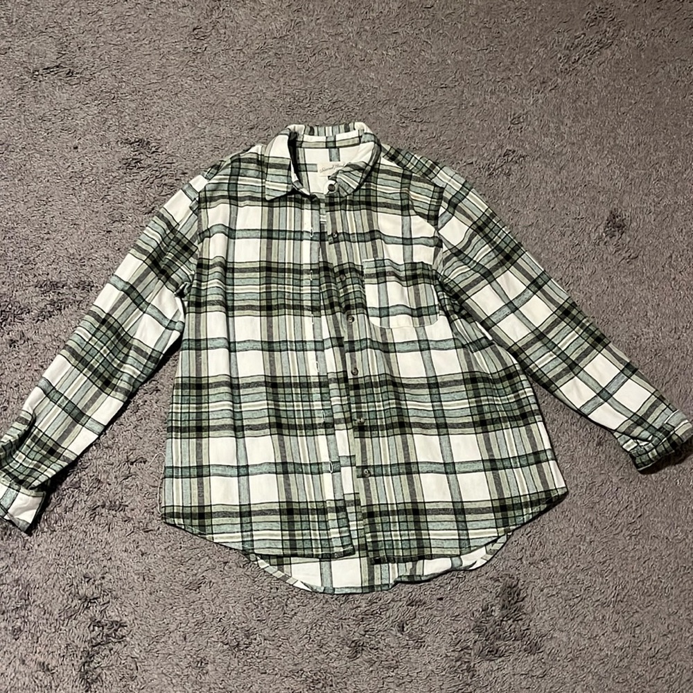Green Oversized Flannel (Size S)